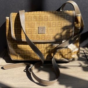 Authentic Vintage Fendi Zucchino shoulder bag